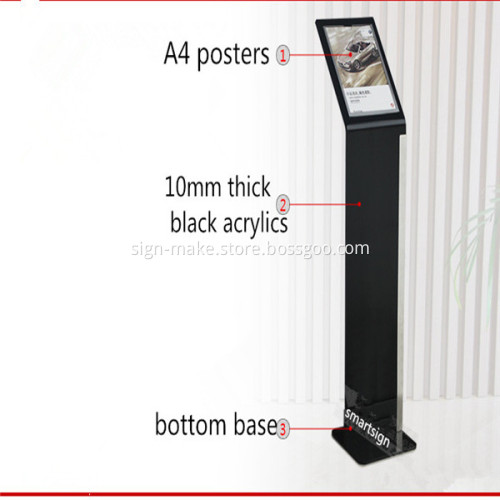 A4 Portrait Acrylic Poster Holder Freestanding